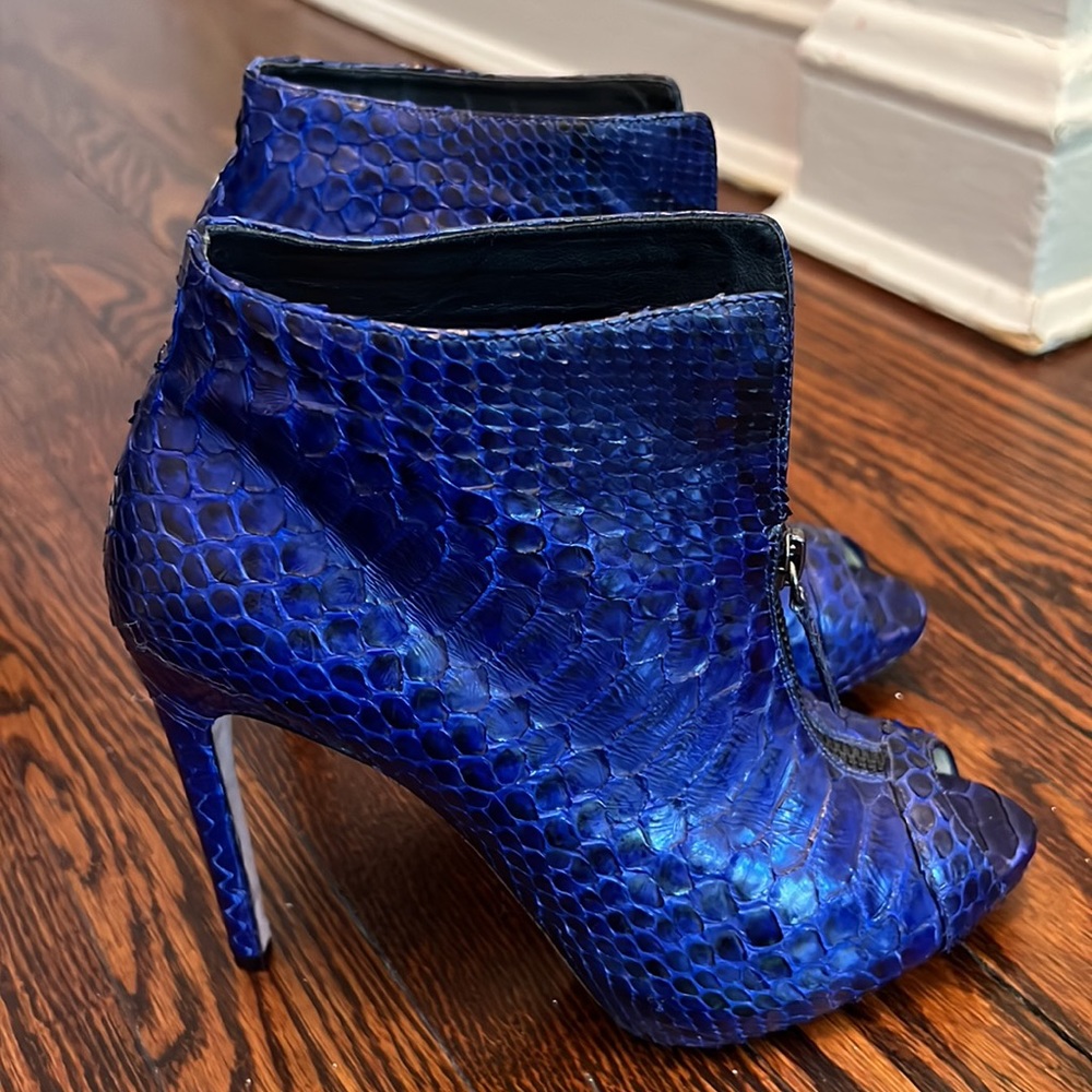 Alexandre Birman Twilight Blue Python Booties! - image 3